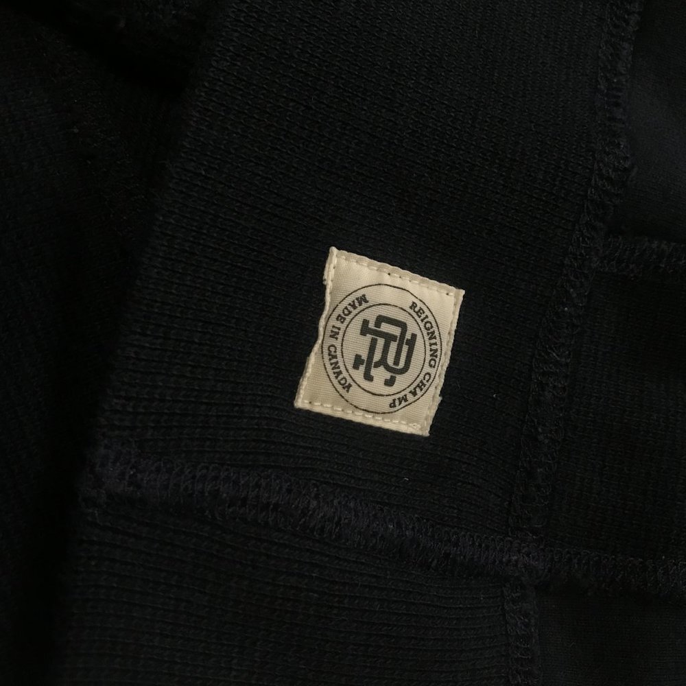 REIGNING CHAMP Men Pullover Terry Hoodie Navy Smal - Picture 7 of 13